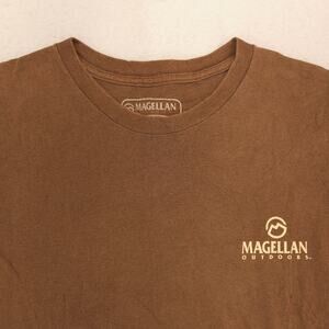 Magellan Outdoors Short Sleeve Crew Neck T-Shirt Mens Size Large L Brown